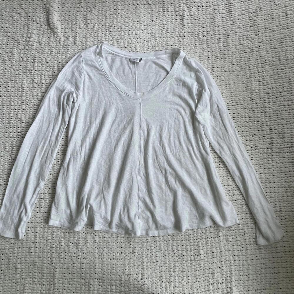 Vince Women's Flowy Cotton Long Sleeve Shirt - Size Large